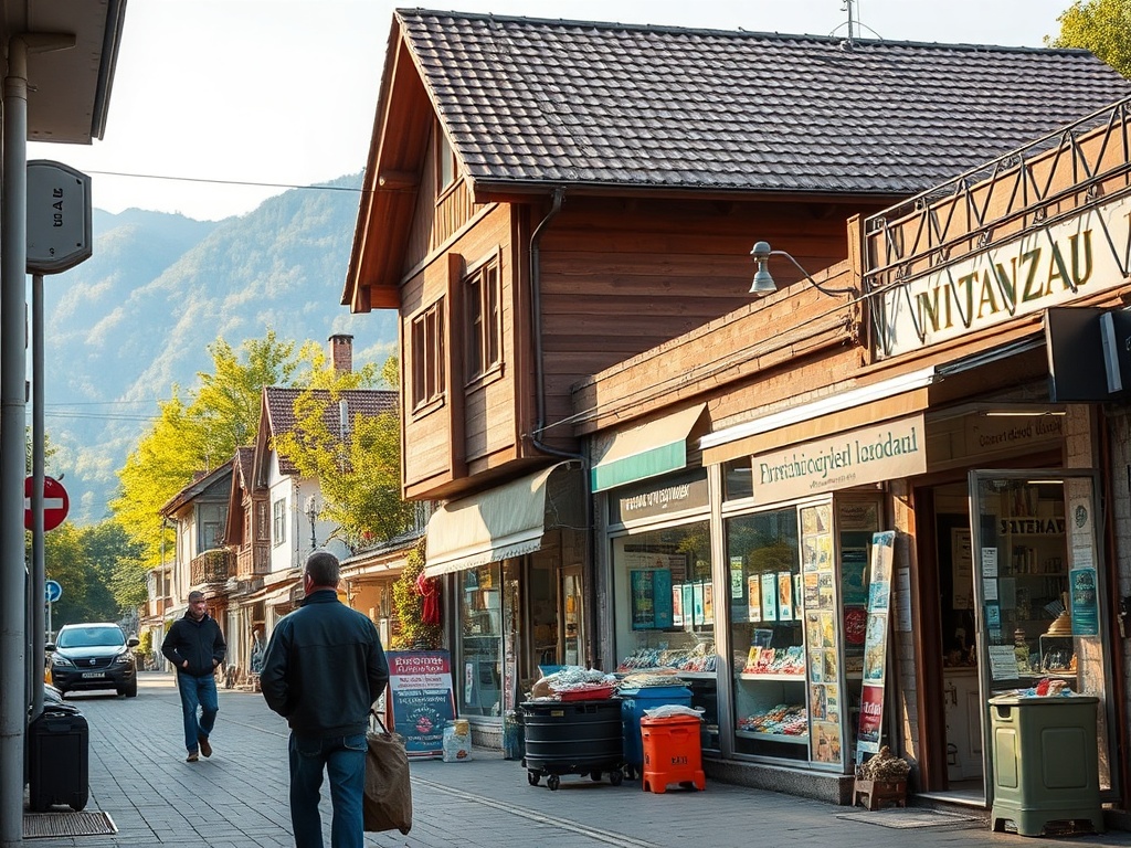 Infografika przedstawiająca kluczowe dane GUS dla Jordanowa, skupiająca się na trendach demograficznych i finansowych.